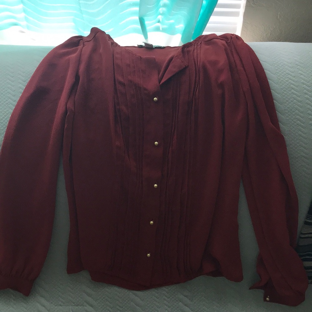 Burnt Orange Long Sleeved Blouse